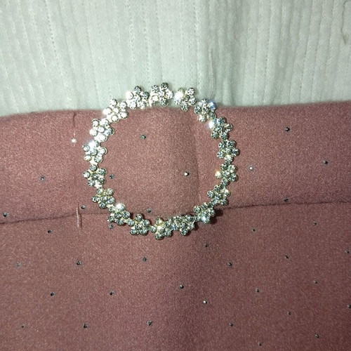 Girls' dress white-pink with glitter and strass details like new