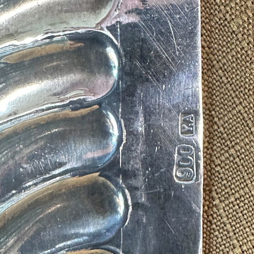 Silver Serving Set 5 Pieces Like New with Artistic Design