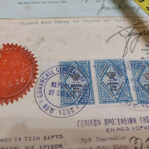 Historical documents used, 17 June 1924, New York, 20×33 cm