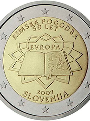 Σλοβενία 2 Ευρώ 2007 UNC Συνθήκη της Ρώμης καινούργιο