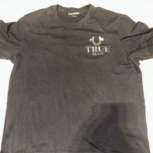 True Religion vintage T-shirt with back print, XXL, black