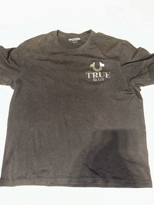 True Religion vintage T-shirt with back print, XXL, black