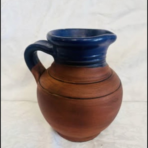 Cypriot Clay Jug used, handmade vintage 1980-90s