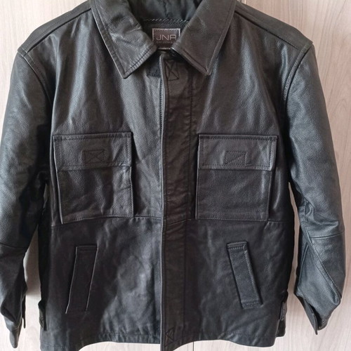 Leather jacket Nappa new, boys' 8 years, black