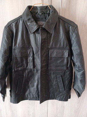 Leather jacket Nappa new, boys' 8 years, black