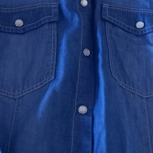 Blue shirt like new with white buttons size M