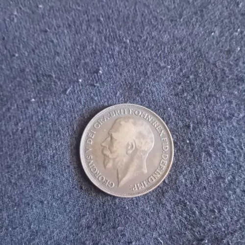 British coin one penny 1916 used, bronze