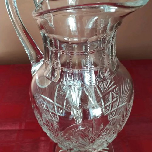 Crystal Pitcher with Engraving like new