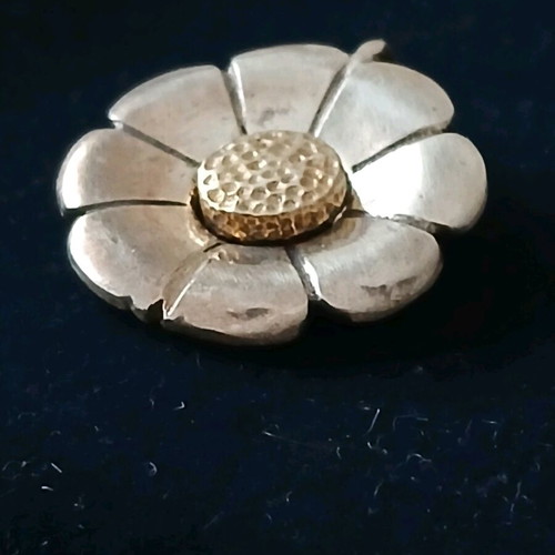 925 Silver flower pendant, 2.5 cm diameter
