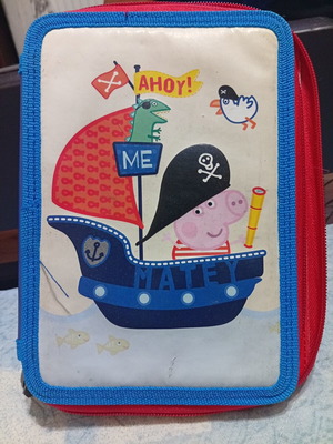 Peppa Pig double pencil case used with two compartments