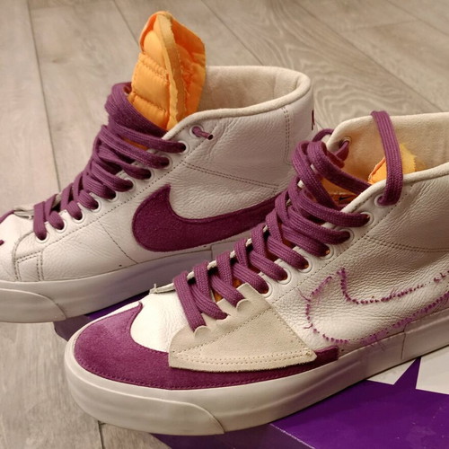 Nike SB Zoom Blazer Mid Edge Sneakers like new, white and purple