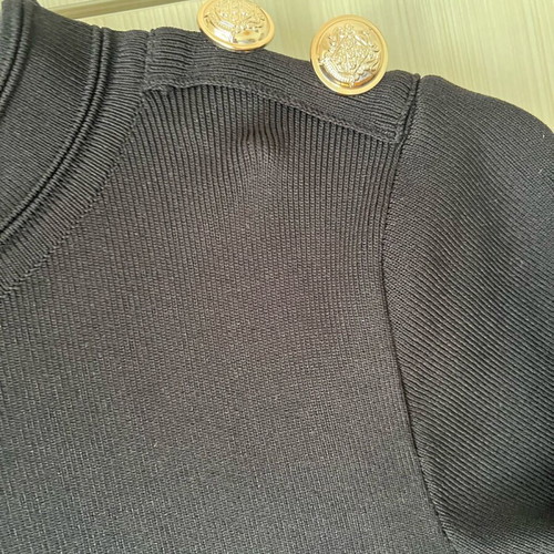 Mini dress long-sleeve black like new, size S