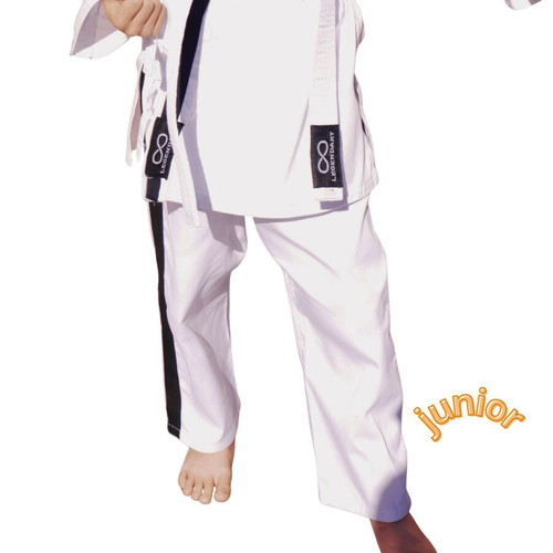 Legendary Karate Set with White Jacket and Black Stripe