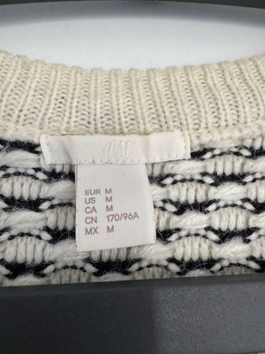 Πουλόβερ H&M καινούργιο ασπρόμαυρο μέγεθος M