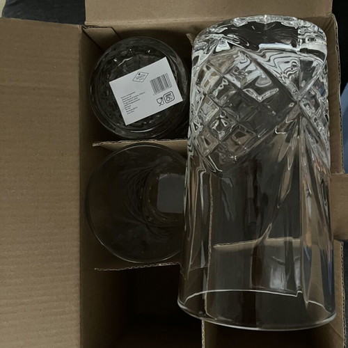 Set of 3 water glasses new