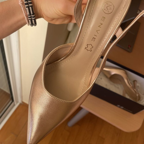 Envie pink gold high heels, size 38, 10 cm