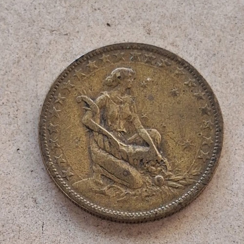 1000 Reis coin used, 1924 Brazil old currency