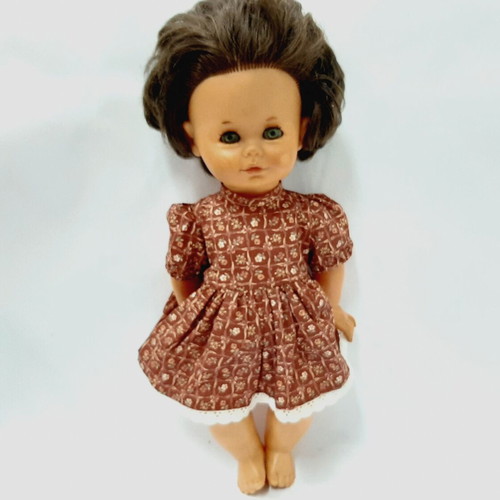 Vintage doll 60s rubber and early plastic with original dress