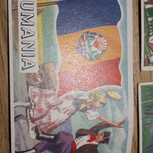 Old stickers with flags used