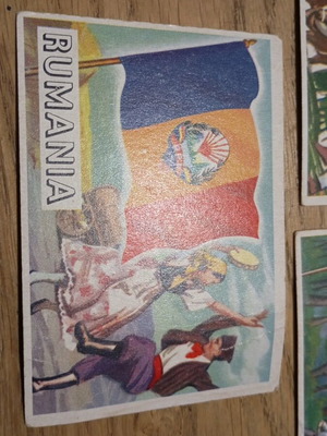 Old stickers with flags used