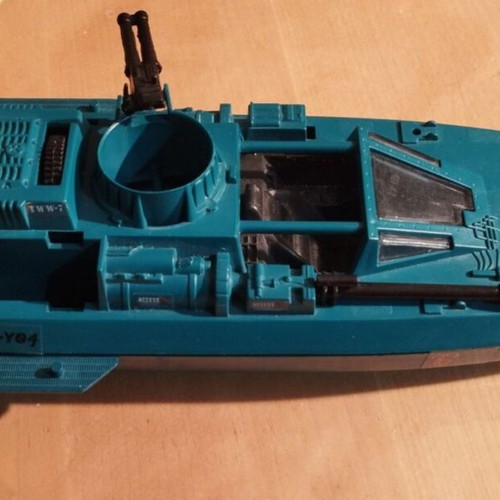 Cobra Water Moccasin Gun Boat vintage Hasbro 1984 GI Joe action force used with missing parts