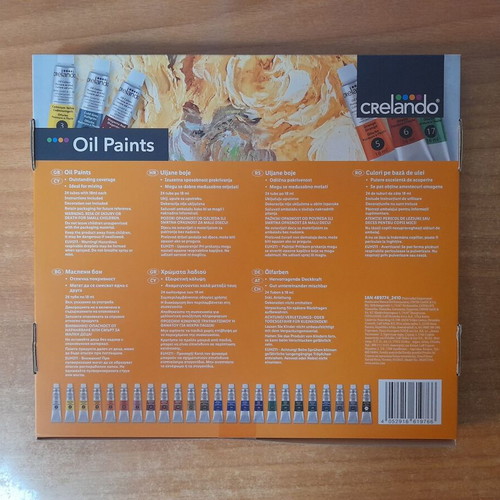 Crelando oil paints set, 24 tubes of 18 ml, sealed