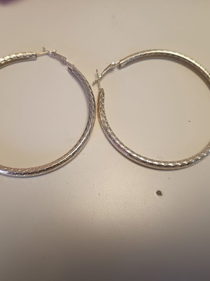 Silver hoop earrings new