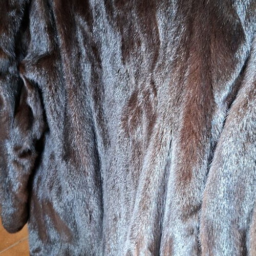 Mink Fur Used Classic Dark Brown 88 cm