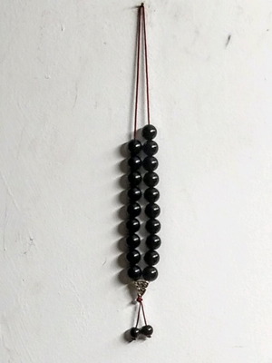 Handmade worry beads with black beads new