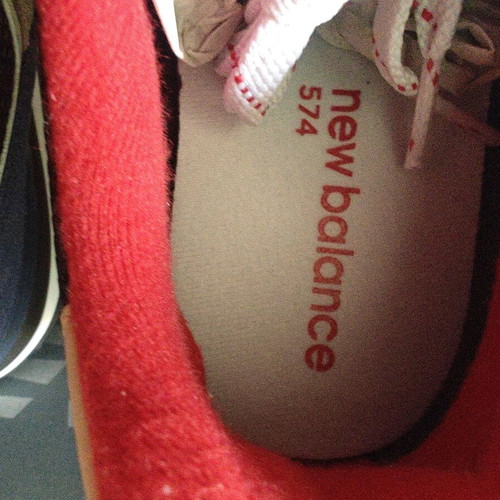 New Balance 574 sneakers size 37 new beige with blue and red details