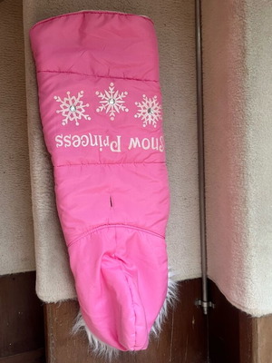 Μπουφάν για μικρό θηλυκό σκυλάκι ροζ αδιάβροχο με φλις σαν καινούργιο