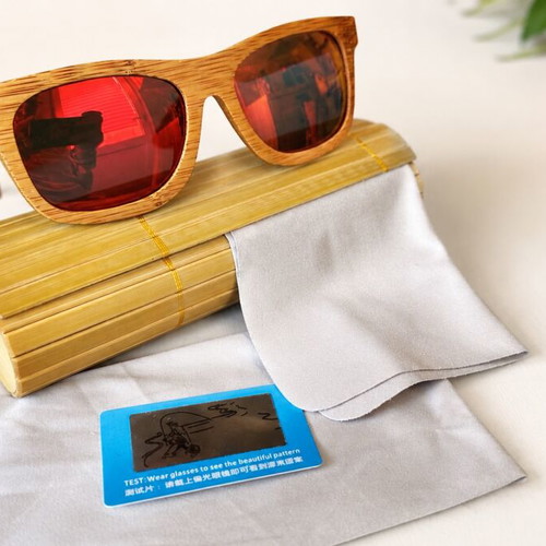 Bamboo Polarized Sunglasses new with case