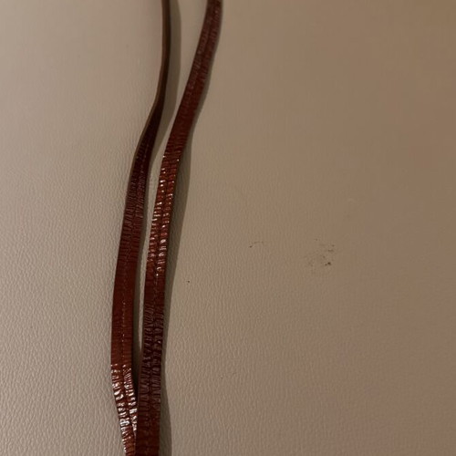 Moschino leather neck lanyard like new, brown