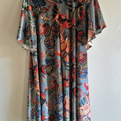 Moutaki dress like new, velour with beautiful pattern