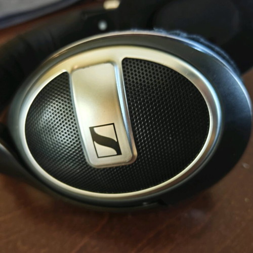 Sennheiser HD 599 wired over ear headphones used, black