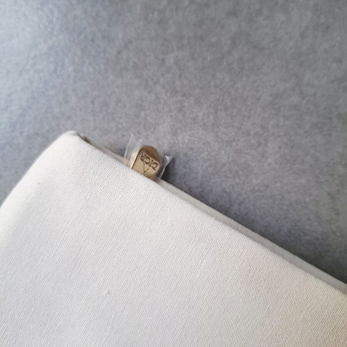 Dior White Makeup Pouch New, Cosmetic Bag with Gold Details