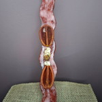 Handmade Easter Candle with Rustic Design and Natural Elements