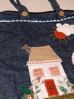Denim kids bag handmade like new