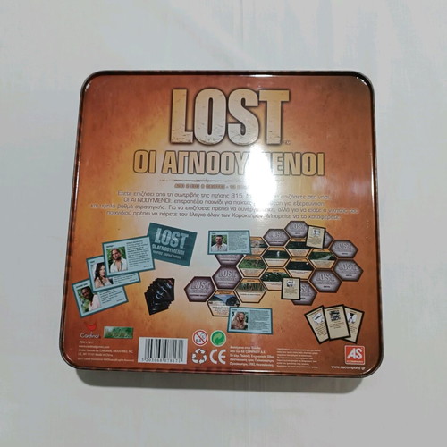 Lost The Missing Board Game like new in metal tin