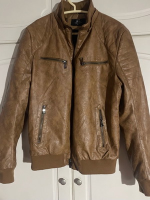 THE POWER DESIGN Ανδρικό καφέ biker μπουφάν size M σαν καινούργιο
