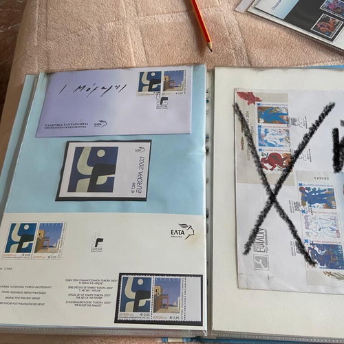 Olympic Europa stamps used with first day covers