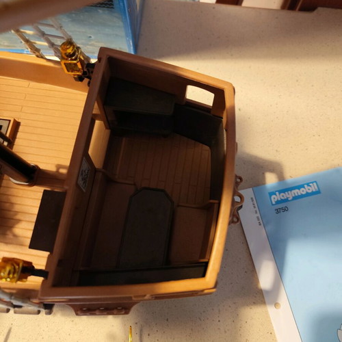 Playmobil 3750 pirate ship used with box and instructions