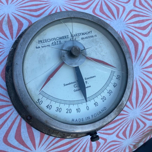 Ship Heel Meter used, C.Z.S.P. Made in Poland 1973