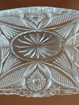 Vintage crystal gondola set of 3 like new, 1970s