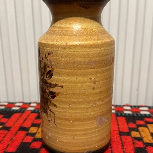 Vintage clay vase used 19.5x9.5cm
