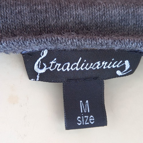 Stradivarius knitted backless dress used, gray, size M
