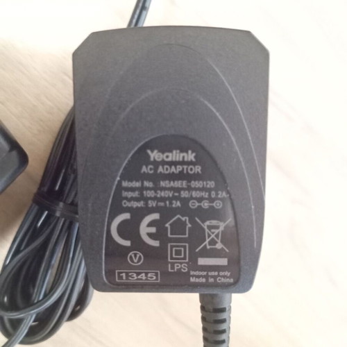 Yealink NSA6EE-050120 AC/DC power supply adapter used 5V 1.2A