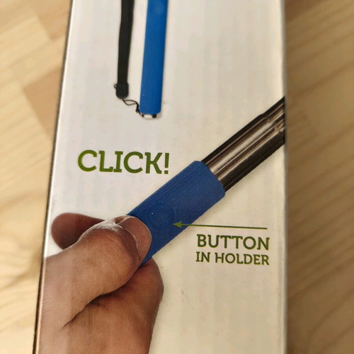 Selfie stick blue new with cable and button