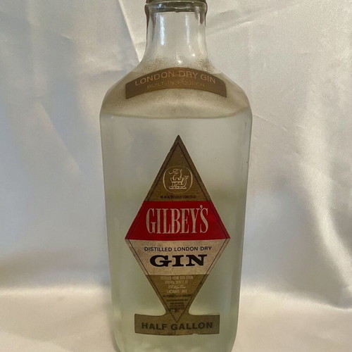 Gilbey's London Dry Gin vintage bottle, new, 1960s-1970s