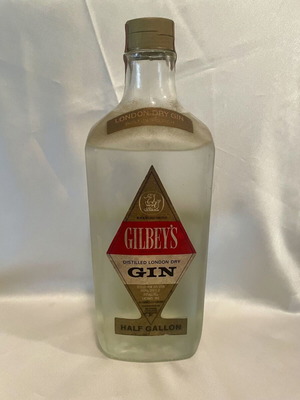 Gilbey's London Dry Gin vintage bottle, new, 1960s-1970s